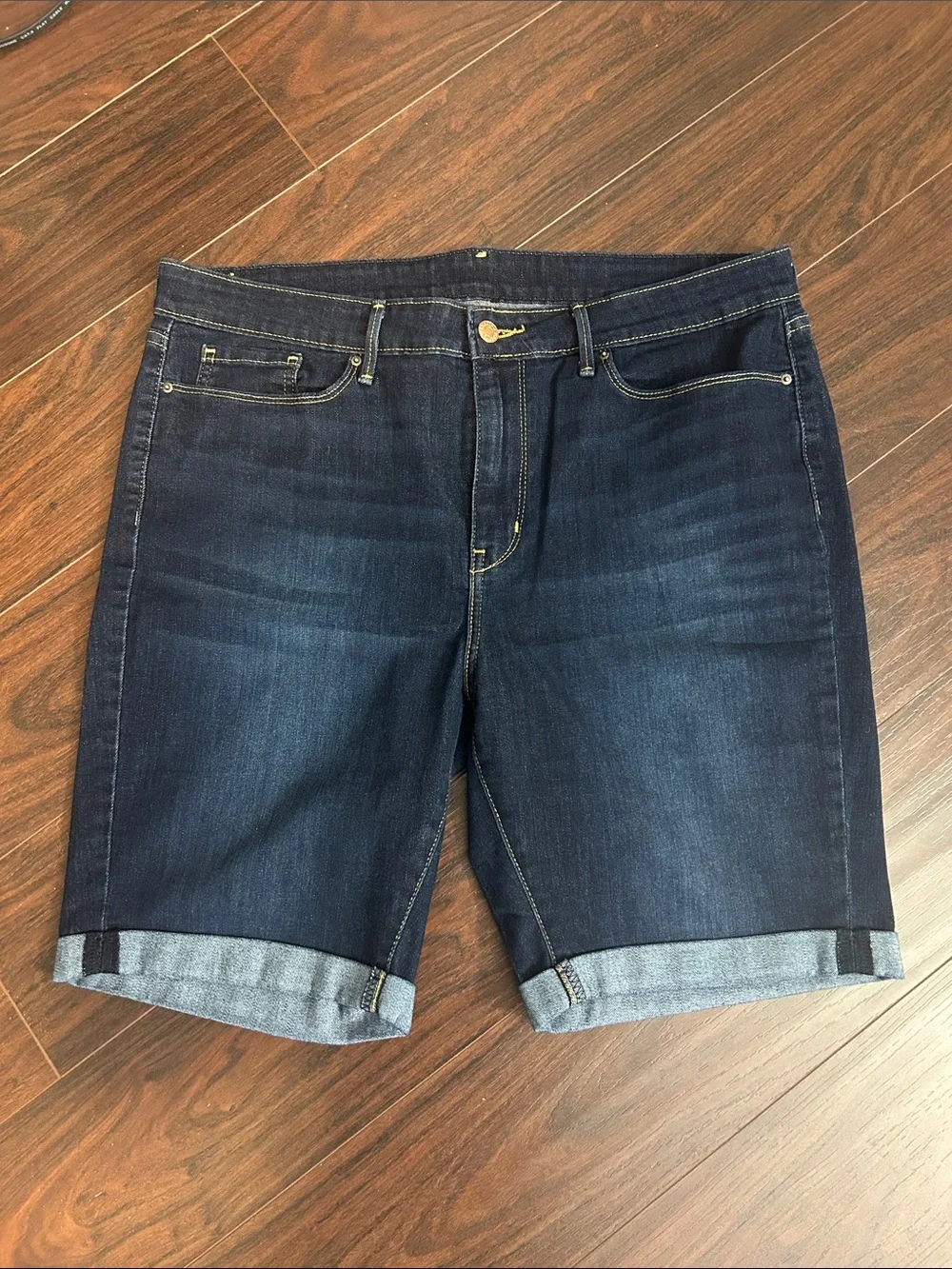 Dark Blue Denim Shorts